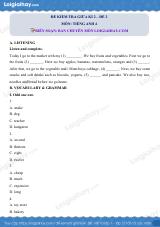 Đề thi giữa kì 2 Tiếng Anh 4 - Đề số 2